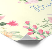 パーソナライズされたフローラアルファベットイニシャル子供部屋 ポスター (角)