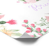 パーソナライズされたフローラアルファベットイニシャル子供部屋 ポスター (角)