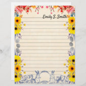 パーソナライズされたフローライースター縁どライン紙 (正面/裏面)