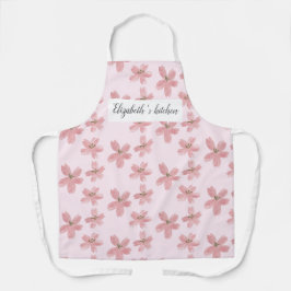 パーソナライズされたフローラエプロン – 名前をカスタムする エプロン