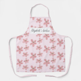パーソナライズされたフローラエプロン – 名前をカスタムする エプロン
