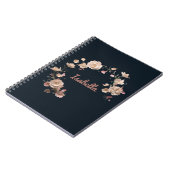 パーソナライズされたフローラエレガンススパイラルノート ノートブック (左側)