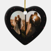 パーソナライズされたフローラカップルのバレンタインデーのギフトセット セラミックオーナメント (裏面)