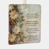 パーソナライズされたフローラクリスマス賛美アイルランド セラミックオーナメント (右)