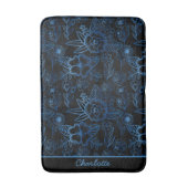 パーソナライズされたフローラシームレスパターン バスマット (正面縦)