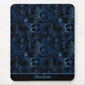 パーソナライズされたフローラシームレスパターン マウスパッド (正面)