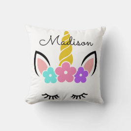 パーソナライズされたフローラスリープベビーユニコーン クッション