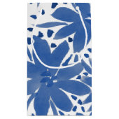 パーソナライズされたフローラデザインブルーカラー抱き枕 スモールペーパーバッグ (裏面)