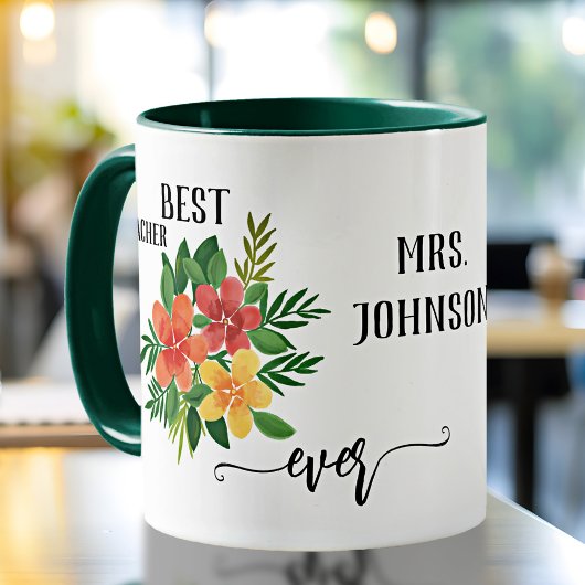 パーソナライズされたフローラデザイン先生評価 マグカップ