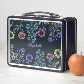 パーソナライズされたフローラデザイン メタルランチボックス (インサイチュ)