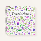 パーソナライズされたフローラノートカスタム- Momの贈り物 ノートブック (正面)