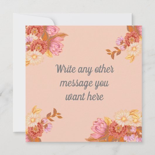 パーソナライズされたフローラハッピーバースデーカード (裏面)