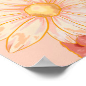 パーソナライズされたフローラハッピーバースデー ポスター (角)