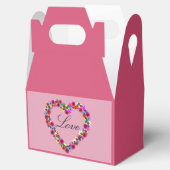 パーソナライズされたフローラハート フェイバーボックス (オープン)