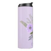パーソナライズされたフローラバイオレットラベンダー水彩 タンブラー (回転左)