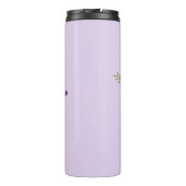 パーソナライズされたフローラバイオレットラベンダー水彩 タンブラー (裏面)