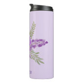 パーソナライズされたフローラバイオレットラベンダー水彩 タンブラー (回転右)