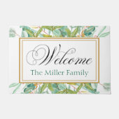 パーソナライズされたフローラパーソナライズされた ドアマット (正面)