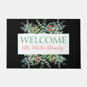 パーソナライズされたフローラパーソナライズされた ドアマット (正面)