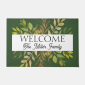 パーソナライズされたフローラパーソナライズされた ドアマット (正面)