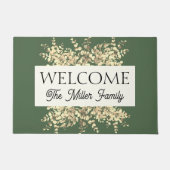 パーソナライズされたフローラパーソナライズされた ドアマット (正面)