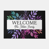 パーソナライズされたフローラパーソナライズされた ドアマット (正面)