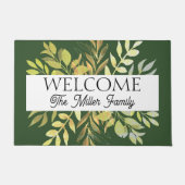 パーソナライズされたフローラパーソナライズされた ドアマット (正面)