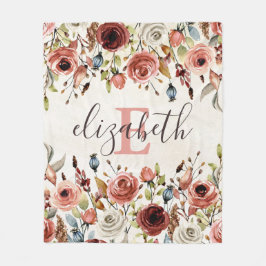 パーソナライズされたフローラフリースブランケット フリースブランケット