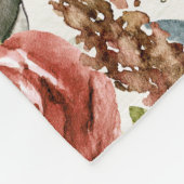 パーソナライズされたフローラフリースブランケット フリースブランケット (角)