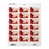 パーソナライズされたフローラブライダルサンキューラベル ラベル (フルシート)