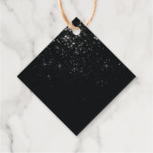 パーソナライズされたフローラブラック結婚オレンジ フェイバータグ (裏面)