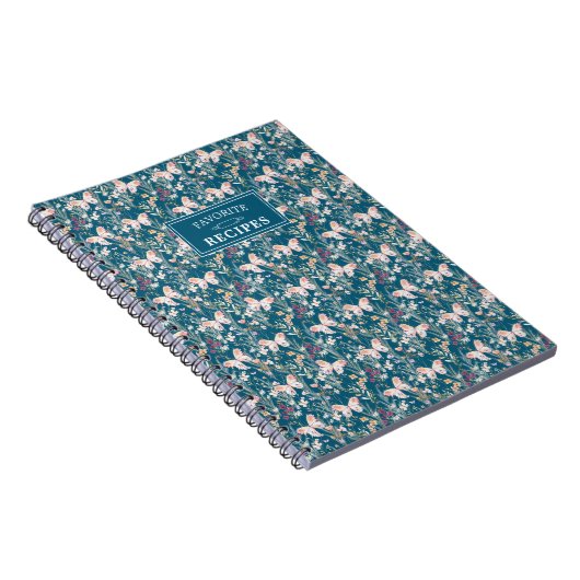パーソナライズされたフローラブルーボーお気に入りのレシピ ノートブック (右側)