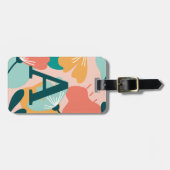 パーソナライズされたフローラモダンアクリル荷物タグ ラゲッジタグ (正面横)