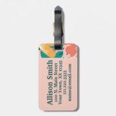 パーソナライズされたフローラモダンアクリル荷物タグ ラゲッジタグ (裏面縦)