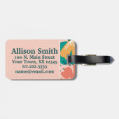 パーソナライズされたフローラモダンアクリル荷物タグ ラゲッジタグ (裏面横)