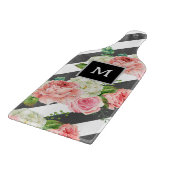 パーソナライズされたフローラモダンモノグラムキッチンギフト カッティングボード (角)