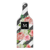 パーソナライズされたフローラモダンモノグラムキッチンギフト カッティングボード (正面)