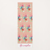 パーソナライズされたフローラモダン桃型ヨガマット ヨガマット (正面)