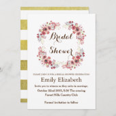 パーソナライズされたフローラリースブライダルシャワー セーブザデート (正面/裏面)