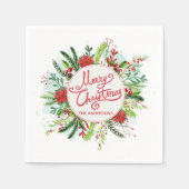 パーソナライズされたフローラリース | ナプキン スタンダードカクテルナプキン (正面)