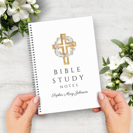 パーソナライズされたフローラリース ノートブック