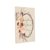 パーソナライズされたフローラリース – 暖か素朴 メタルプリント (3/4)