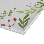 パーソナライズされたフローラルフレームシャブバットチャラ カッティングボード (角)