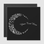 パーソナライズされたフローラ三日月磁気カード (正面/裏面)