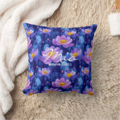 パーソナライズされたフローラ付きウェルネスクッショ芸術的ン クッション (ブランケット)
