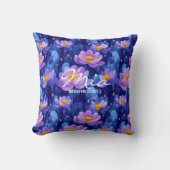 パーソナライズされたフローラ付きウェルネスクッショ芸術的ン クッション (正面)