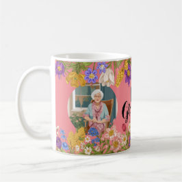 パーソナライズされたフローラ写真コラージュマグギフト コーヒーマグカップ