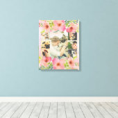 パーソナライズされたフローラ写真コラージュ キャンバスプリント (インサイチュ (ウッドフロア))