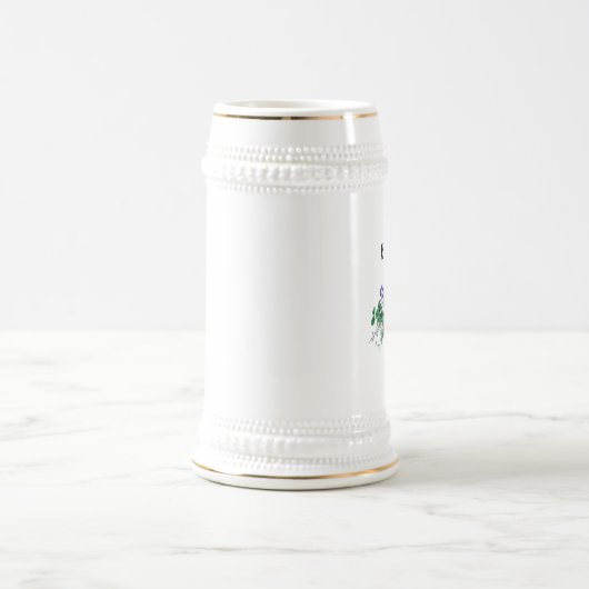 パーソナライズされたフローラ名ブリデスメイドメイド・オブ・オーナー(花嫁付き添い人) ビールジョッキ (中央)