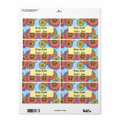 パーソナライズされたフローラ学校ラベル ラベル (フルシート)